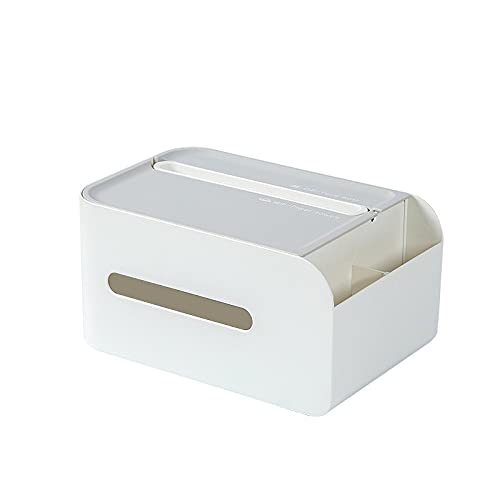 tissue box صندوق حامل الأنسجة، غطاء مربع مناديل الوجه، حامل ورق التواليت حالة موزع لحالة غرفة نوم بولي tissue box holder (Color : White)