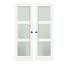 White 3 Lite Frosted Glass Door Slab