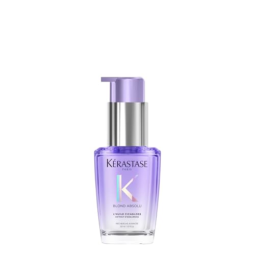 KÉRASTASE Blond Absolu - L'Huile Cicagloss - Huile Capillaire Brillance Multi-Usage - Soin Thermo-Protecteur Sans Rinçage - Extrait d'Edelweiss - Cheveux Blonds - 30ml