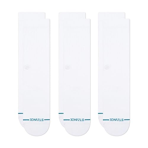 Image of Stance Icon Classic Casual Crew Socks 3-Pack, Cotton Blend and Cushioning Arch Support