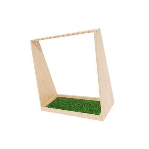 Estante para palos de golf que soluciona la falta de espacio en casa con alfombrilla protectora 2