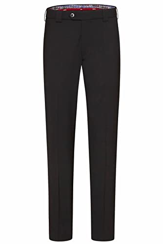 MEYER Hosen Business Chino Roma 9-344 - modern fit, hochwertige & Bequeme Wollhose, Schwarz (09), 58