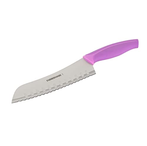 Farberware Precise Slice Serrated Santoku Knife, 7 Inch, Purple - image 7