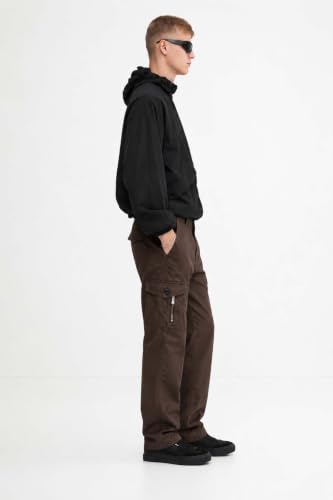 Image of Lymio Men Cargo | Cotton Cargo Pants for Men | Regular Fit High Rise Solid Pants (117-120)