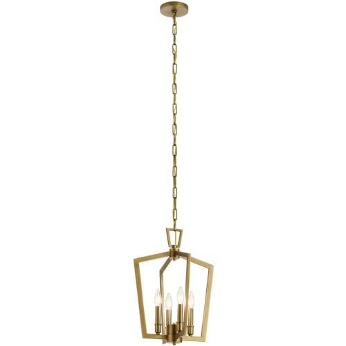 Kichler Lighting Abbotswell 19 inch 4 Light Pendant in Natural Brass by Kichler - Used condition - US$47.05