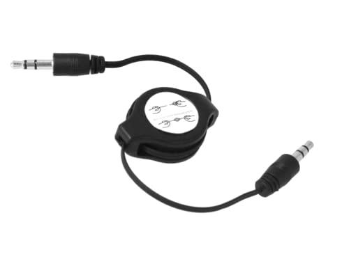 Câble audio jack 3,5 mâle mâle, câble jack 3,5 mm rétractable, rallonge 80 cm