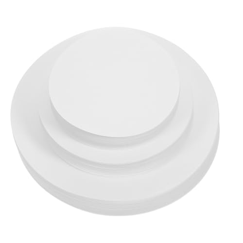 PRETYZOOM 300pcs Qualitative Medium Speed Filter Papers 9cm 11cm 15cm Round Funnel Lab Filter Paper for Chemical Analysis Industrial Oil Testing and Flow Analysis