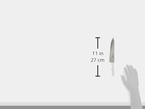 Dexter-Russell 10” Cook’s Knife – P94802, High-Carbon Stainless Steel Blade, Ergonomic White Handle, Hand-Honed Edge for Precision Slicing – Basics Series, Made in USA - Image 3