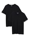 Emporio Armani Underwear Herren Pure Cotton T-shirt (2-er Pack),Schwarz (Nero/Nero 07320), M EU