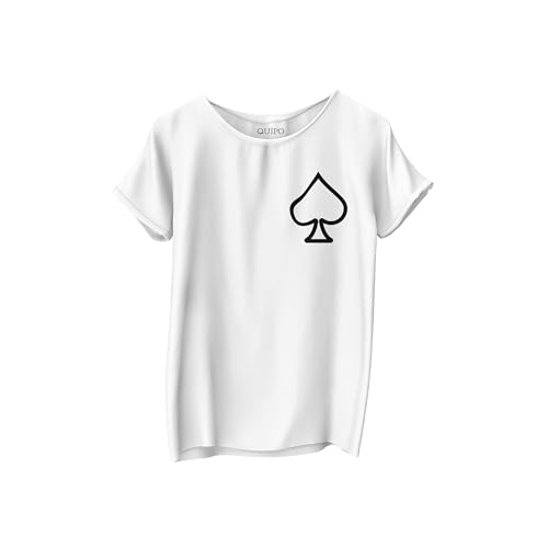 Quipo Playing Card Suits Shirt Handmade T-Shirt Series - Funny T-Shirts Gifts White