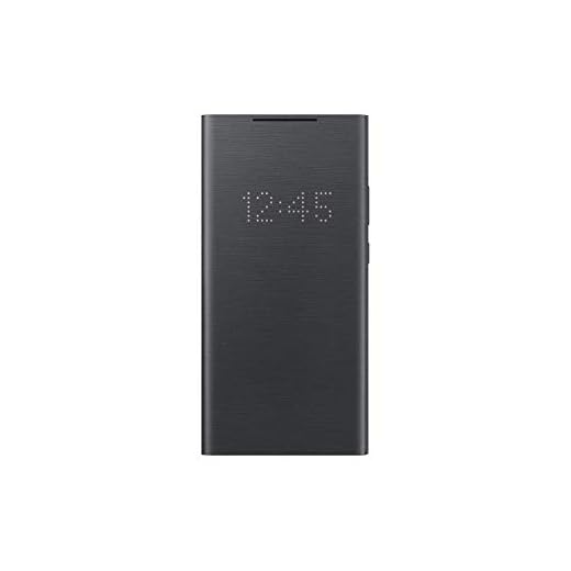 Samsung LED View Smartphone Cover EF-NN985 för Galaxy Note20 Ultra 5G mobiltelefonfodral LED-skärm, korthållare, svart – 6,9 tum