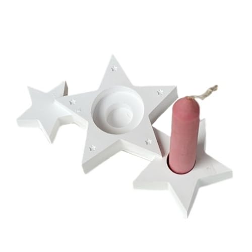 Flexible DIY Silicone Mold To Create Triple Star Shaped Candle Holders Charm