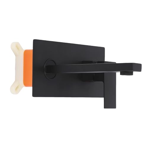 Czyurachel Robinet de lavabo encastré avec robinet mural - Robinet de salle de bain encastré - Montage mural - Noir