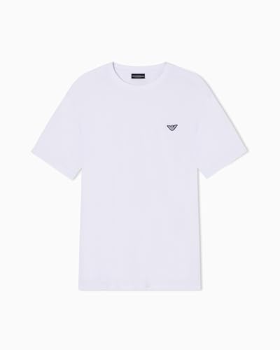 T-Shirt Blanc pour Homme Emporio Armani Col Rond Taille S Vêtement Coton