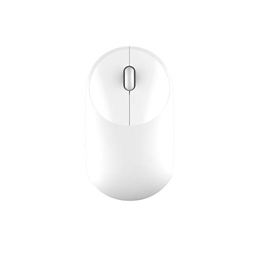Dewanxin para Xiaomi - Ratón inalámbrico portátil, 1200 PPP, inalámbrico, con Receptor USB, ratón silencioso para Windows/Mac/Linux Bianco