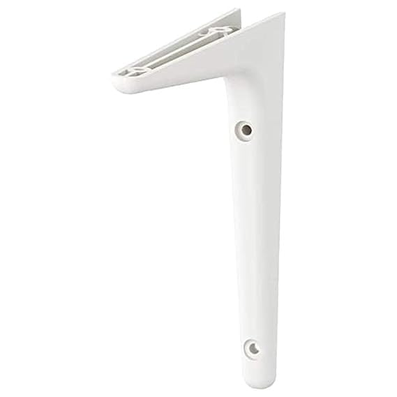 CAS | Heavy Duty Plastic Wall Shelf Bracket/Angles for Home Décor | White L-Shaped Floating Shelf Support for Plants, Kitchen, or Storage Rack (Set of 2, Screws Not Included)-picture-23