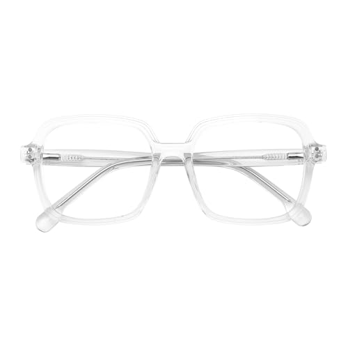 Image of Oversized Blue Light Blocking Glasses for Women and Men, Square Frame Computer Gaming Glasses Anti Glare & UV RF6215