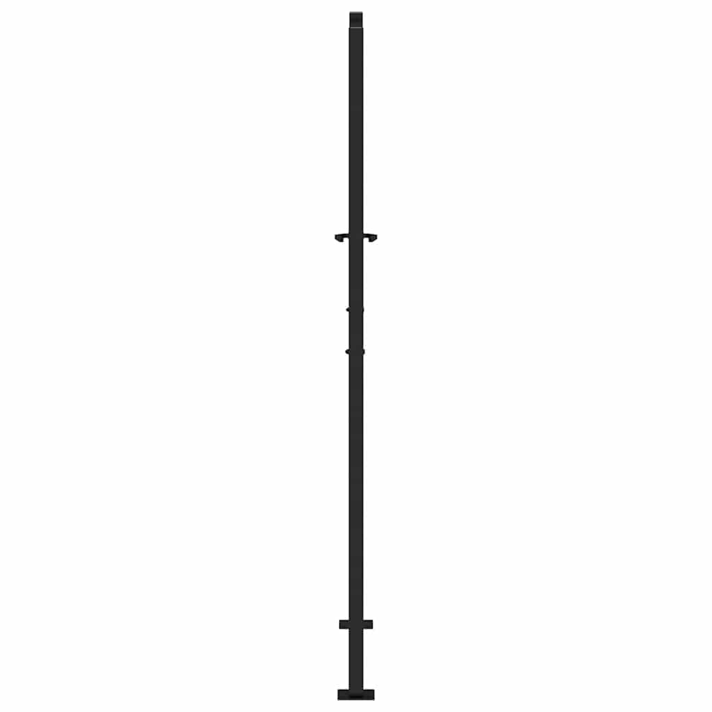vidaXL Brama ogrodowa czarna 100x175 cm stalowa wzór fali