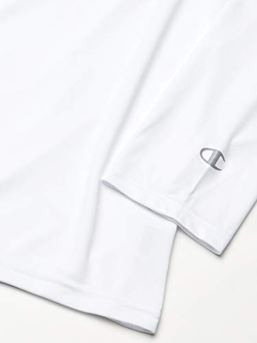Champion Men's Long Sleeve Double Dry Performance T-Shirt, White, XX-Large