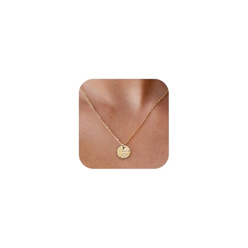 Small Cross Necklace for Women Dainty 14K Gold Silver Plated Cross Pendant Necklace Everyday Simple Cross Charm Choker Minimalist Religious Jewelry Cute Trendy Gifts
