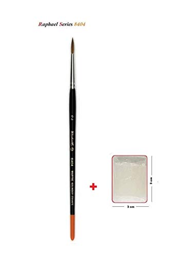 ESPACE BEAUX ARTS Raphael Series 8404 Brush, Pincel de Arena roja kolinsky, tamaño 2 + jabón Gratis (Raphael France) France Import