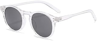 Long Keeper Vintage Round Sunglasses Mens Womens Clear Frame Classic Retro Circle Round Glasses Unisex UV400 Protection