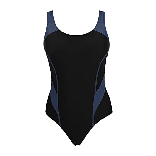 Traje de baño de mujer de 1 piezas triangular para un look de baño estival e informal traje de una pieza original de una pieza para mujer, gris, M