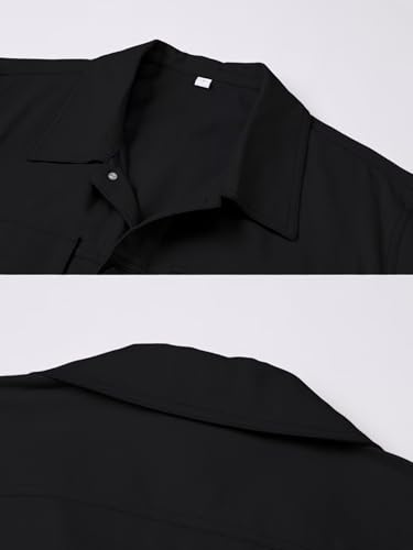 Image of SANGTREE Men's Trucker Jacket Lightweight Jacket Cotton Casual Outerwear With Pockets