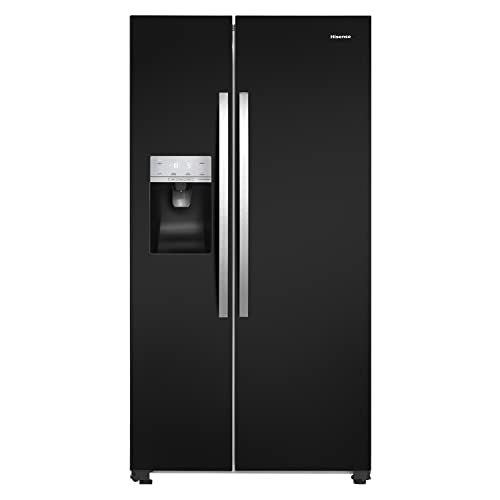 Hisense 535 Litre American Fridge Freezer - Black