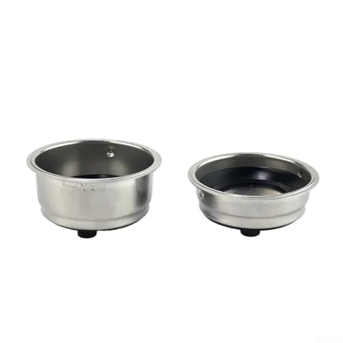 Panier filtre à café en acier inoxydable de 51 mm compatible avec plusieurs marques de machines à expresso Single Double Shot avec joint en caoutchouc (combinaison)