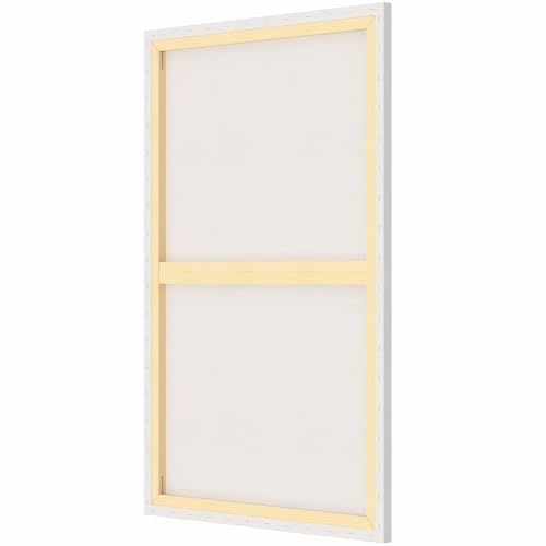 Image of Artist Standard Series 10 Oz (440 GSM) 100% Cotton Pre-Stretched Canvas with Wooden Frame 18x40 mm | Primed Canvas Stretched for Oil & Acrylic Painting 24 inch x 36 inch (60x90 cm), Pack of 4
