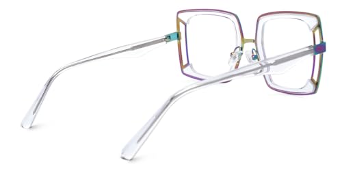 Image of VOOGLAM Oversize Square Blue Light Blocking Glasses for Women Men Anti Eyestrain Dry Eyes Eyewear Electelm