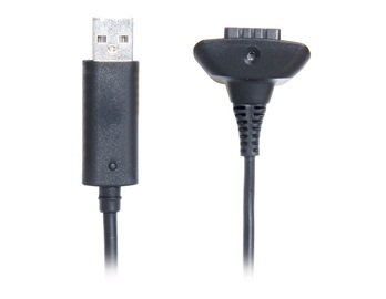 2-in-1 Dedicated Charging Connecting Cable for Xbox 360 (Black) + Worldwideing