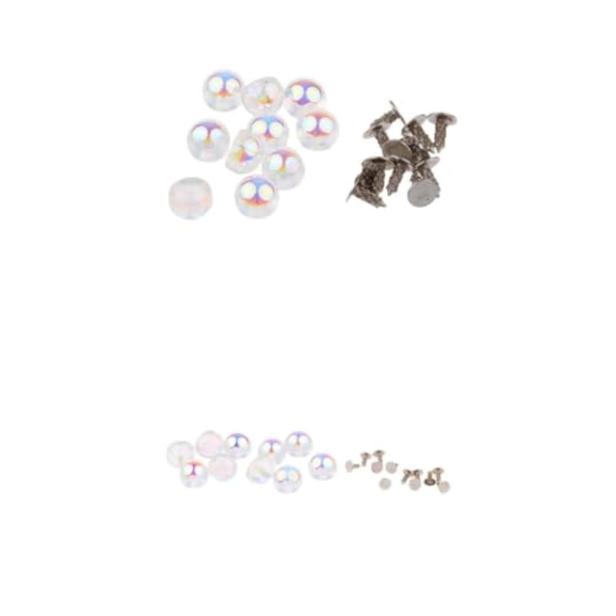20 Sets Pearl Beads Rivet Studs Decorative Buttons for Leathercraft
