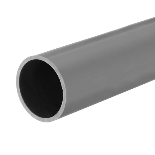 QUARKZMAN Tube Rigide en PVC Tube Rond 36mm ID 40mm OD 33cm de Long Gris Clair pour Manchon de Câble de Conduite d'Eau