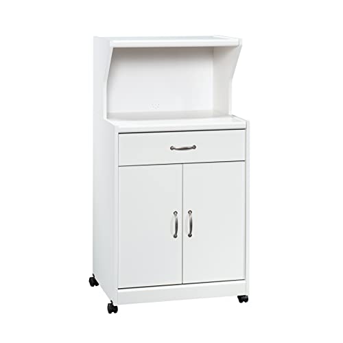 SauderMicrowave/Kitchen Cart, Soft White Finish