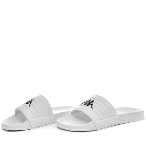 Kappa Logo Sarty Kid Tongs Confortables et Stylées, Noir et Blanc, Taille 29