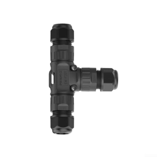 Image of 3 Core Waterproof Connector IP68 Nylon Cable Joint for 0.5-2.5mm² Wire Outdoor Solar Lighting System 5-12mm Diameter(3-core 9-12mm)