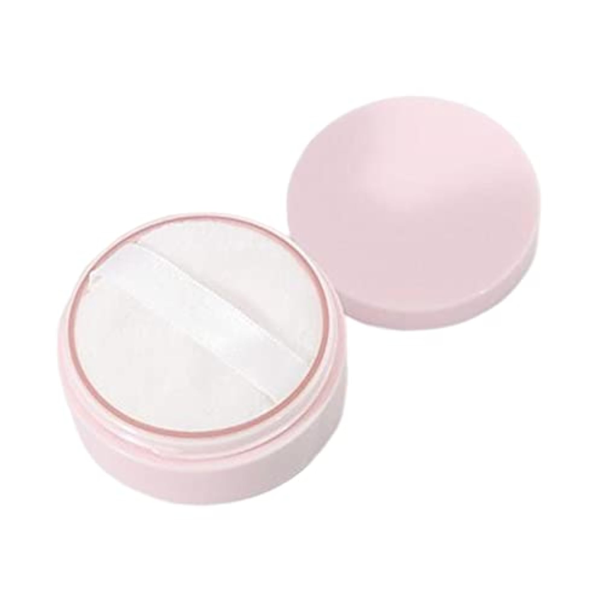 Empty Loose Powder Containers with Puff, Pink