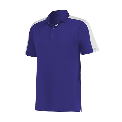 Augusta Sportswear Bi-Color Vital Polo, Purple/White, L