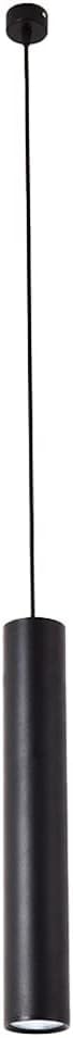 MQDLJSE Lámpara de Techo Colgante, Foco LED Negro de un Solo Tubo Largo cilíndrico de Aluminio (3 x 60 cm)