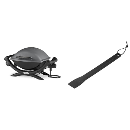 Weber Q1400 Elektrogrill, 43 x 32 cm, Dunkelgrau (52020079) & 6201 Grill-Schaber, Reinigungsspachtel, Q-Serie Weber Q1400 Elektrogrill, 43 x 32 cm, Dunkelgrau (52020079) & 6201 Grill-Schaber, Reinigungsspachtel, Q-Serie