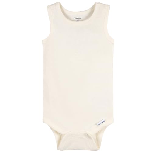 Image of Gerber Baby Girls Multi-Pack Sleeveless Onesies Bodysuit