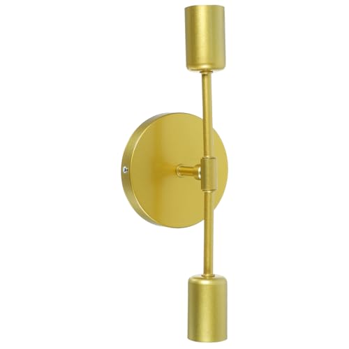 ABOOFAN 2-flammige Wandleuchte Aus Eisen Goldene Badezimmerleuchte Vertikal Und Horizontal Montierbar Rostbeständig Für Flur Küche Wohnzimmer Schminktisch