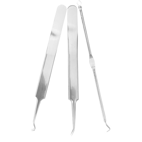 TOBBOMEY Antistatische Edelstahl Pinzette Satz Präzisionswerkzeug mit Feiner Spitze für Transparente Fahrzeugschutzfolien Werkzeuge für Karosseriefolien bei Fahrzeugfolierung
