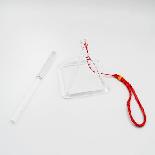 Siceeoly 4 Inch Clear Quartz Crystal Singing Pyramid Healing Musical Instrument For Sound Healing Meditation With Crystal Singing Bowl Striker