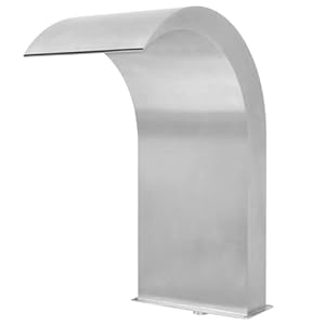 vidaXL Edelstahl Pool Wasserfall 45x30x65cm