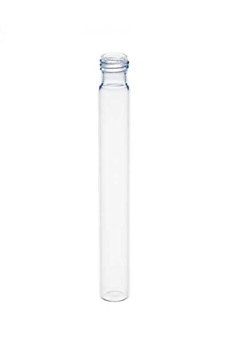 Kimble Chase 90K16100F Borosilicate Glass Unmarked Flat Bottom Culture Tube, 12 ml Capacity, 100 mm Length x 16 mm OD (Pack of 1000)