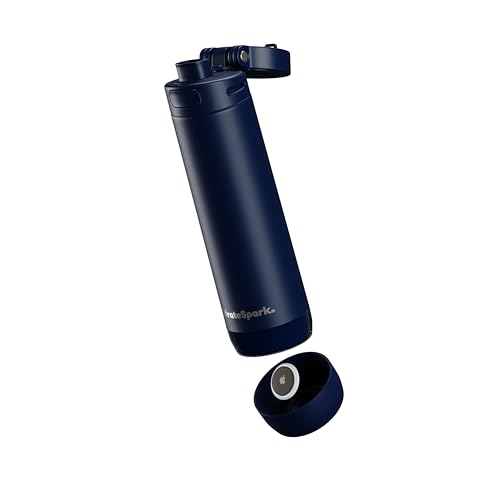HidrateSpark PRO 2 Garrafa de água inteligente pronta de 600 ml com bota de silicone - Chug Navy