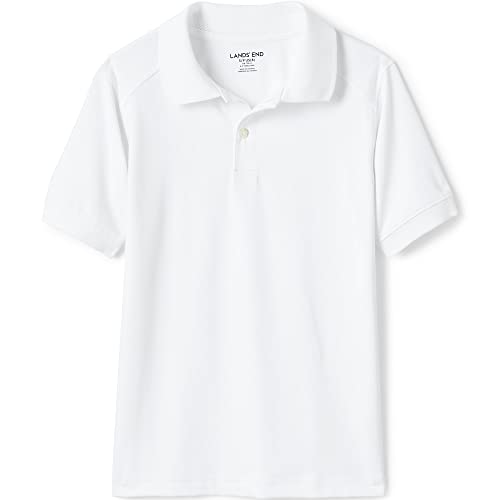 Lands' End Uniform Kids Rapid Dry Active Polo White Kids Small